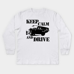 keep calm and drive Kids Long Sleeve T-Shirt